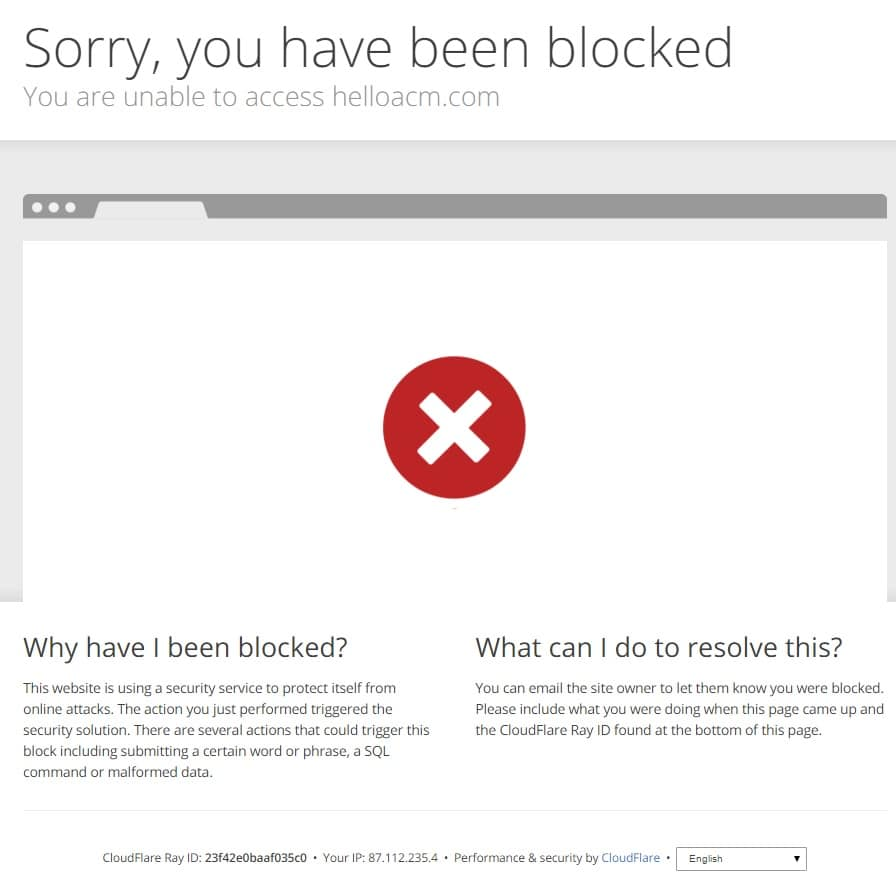 Cloudflare Block Message: Understanding Security Issues